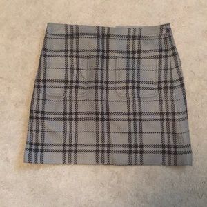 J. Crew Lined Plaid Skirt